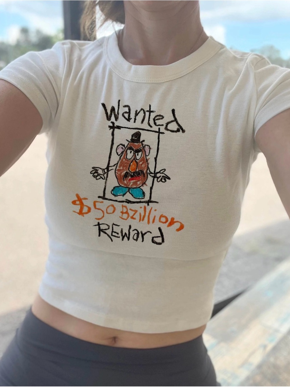 Disney Graphic "Wanted" Mr. Potato Head Baby Tee